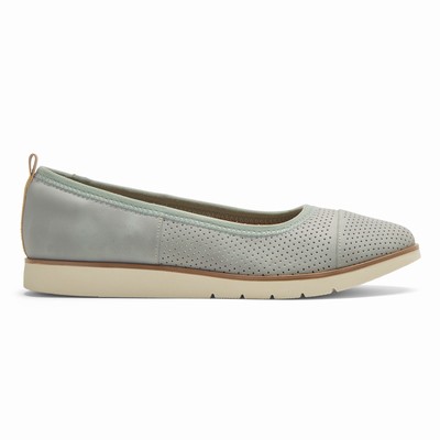 Flats Rockport Stacie Perforated Ballet Mulher Azuis PT-07195